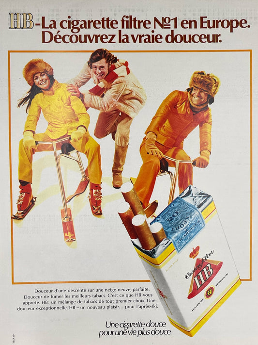 Publicité - Tabac - HB - Hiver -1972