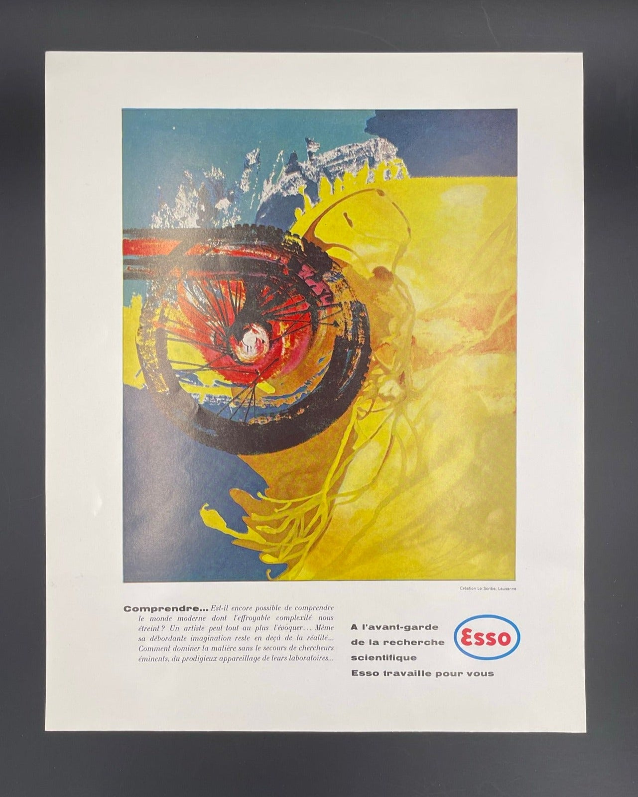 Publicité - Station Service - Total -Le Scribe - 1958