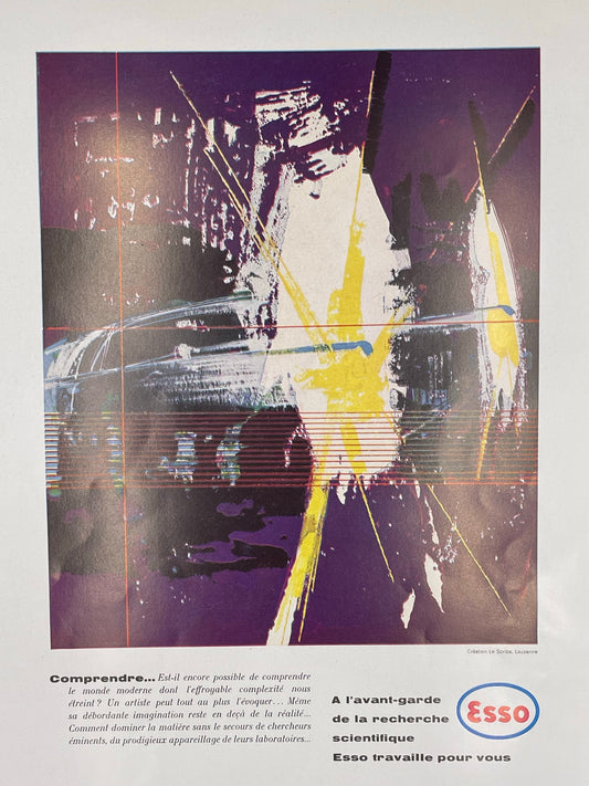 Publicité - Station Service - Total - Le Scribe -1959