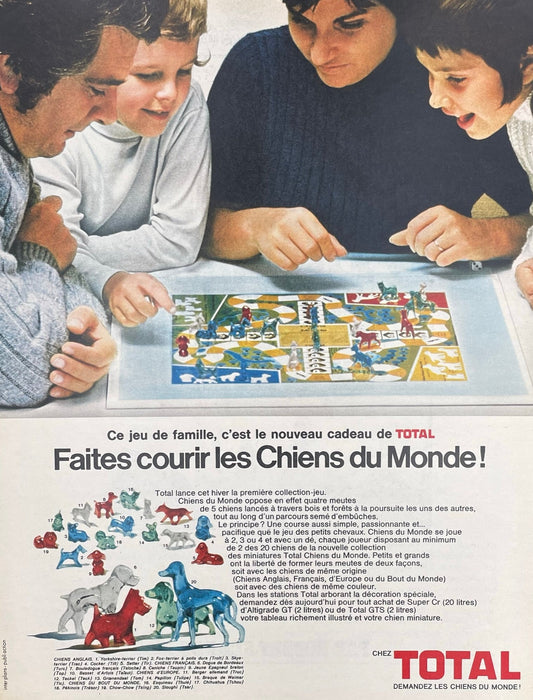 Publicité - Station Service - Total - Chiens - 1971