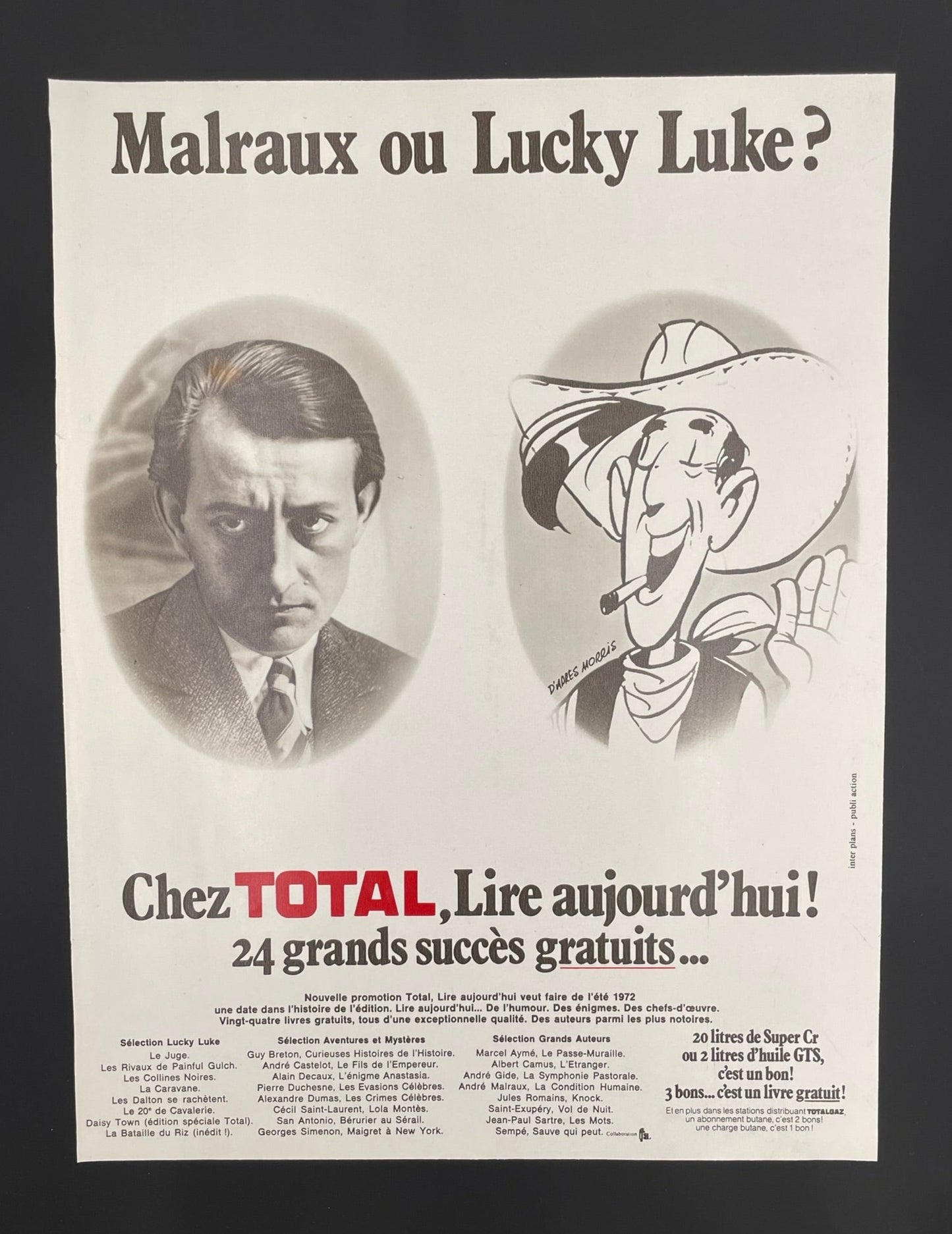 Publicité - Station Service - Total - Lire - 1972