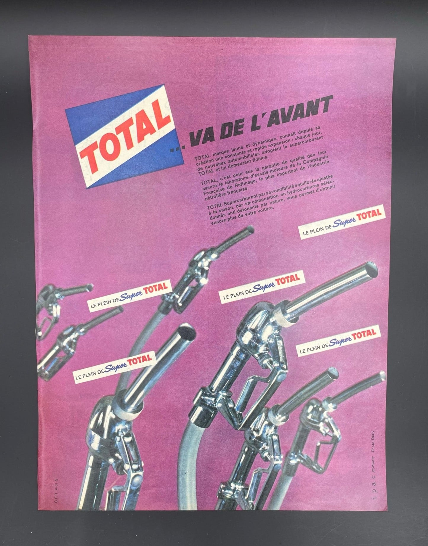 Publicité - Station Service - Total - 1961