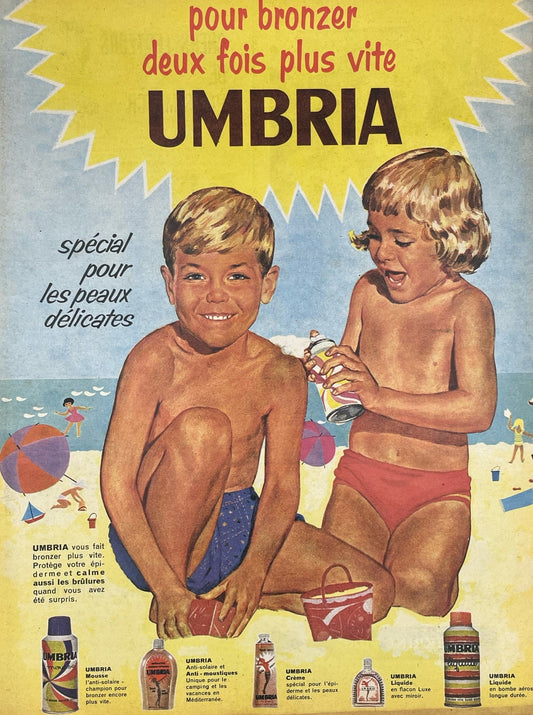 Publicité - Beauté - Umbria - solaire -1959
