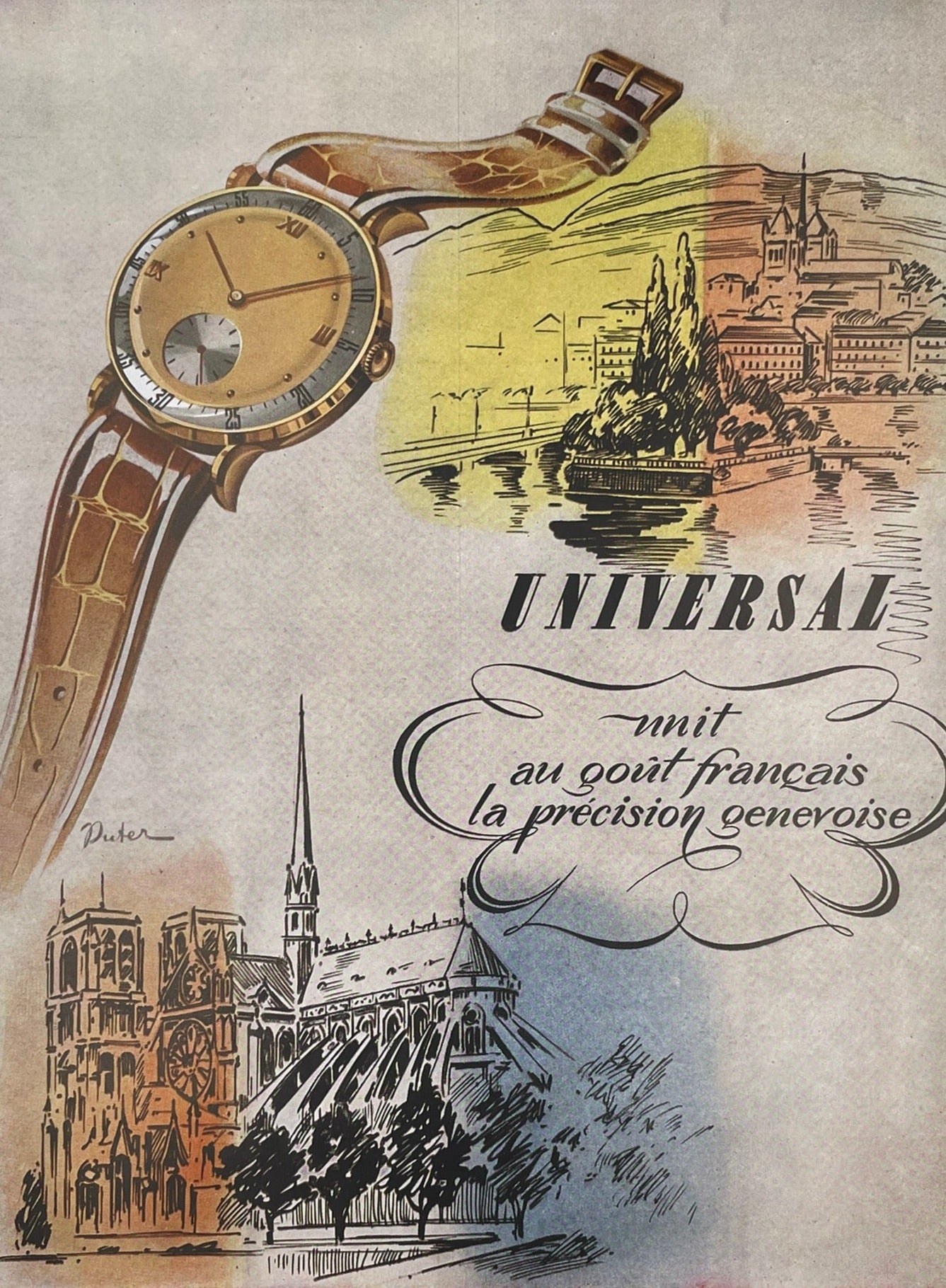 Publicité - Montre - Universal Genève - 1946