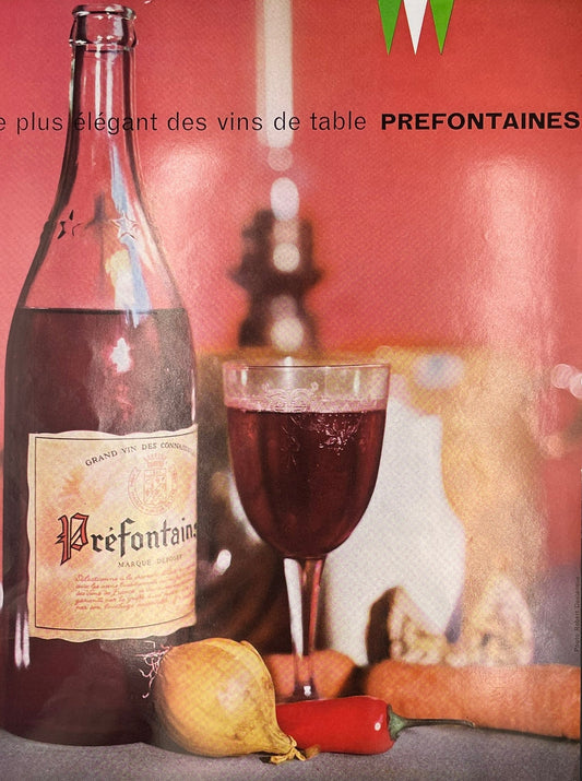 Publicité - Alcool - Vin - Préfontaines - 1961