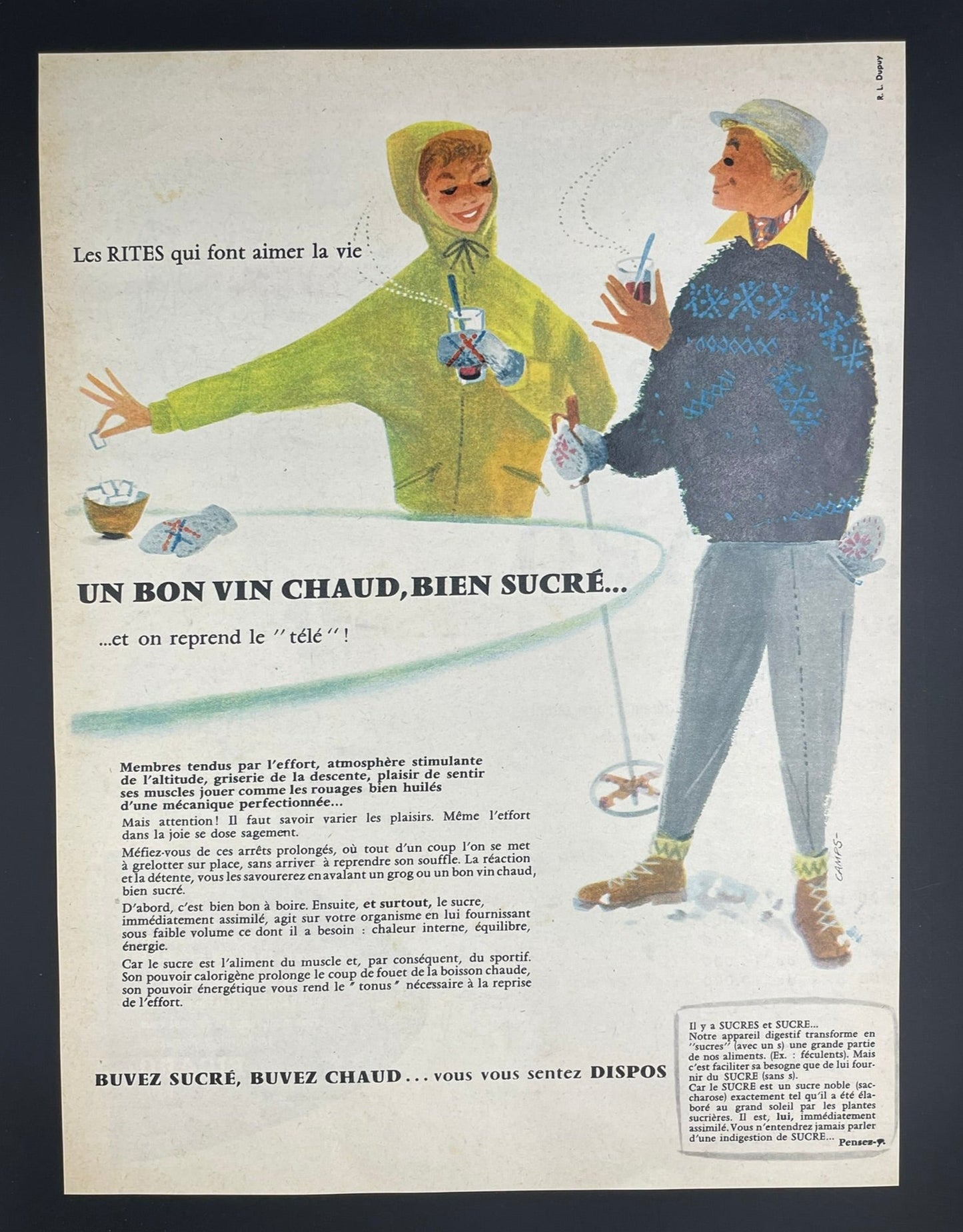 Publicité - Alcool - Vin Chaud - 1956