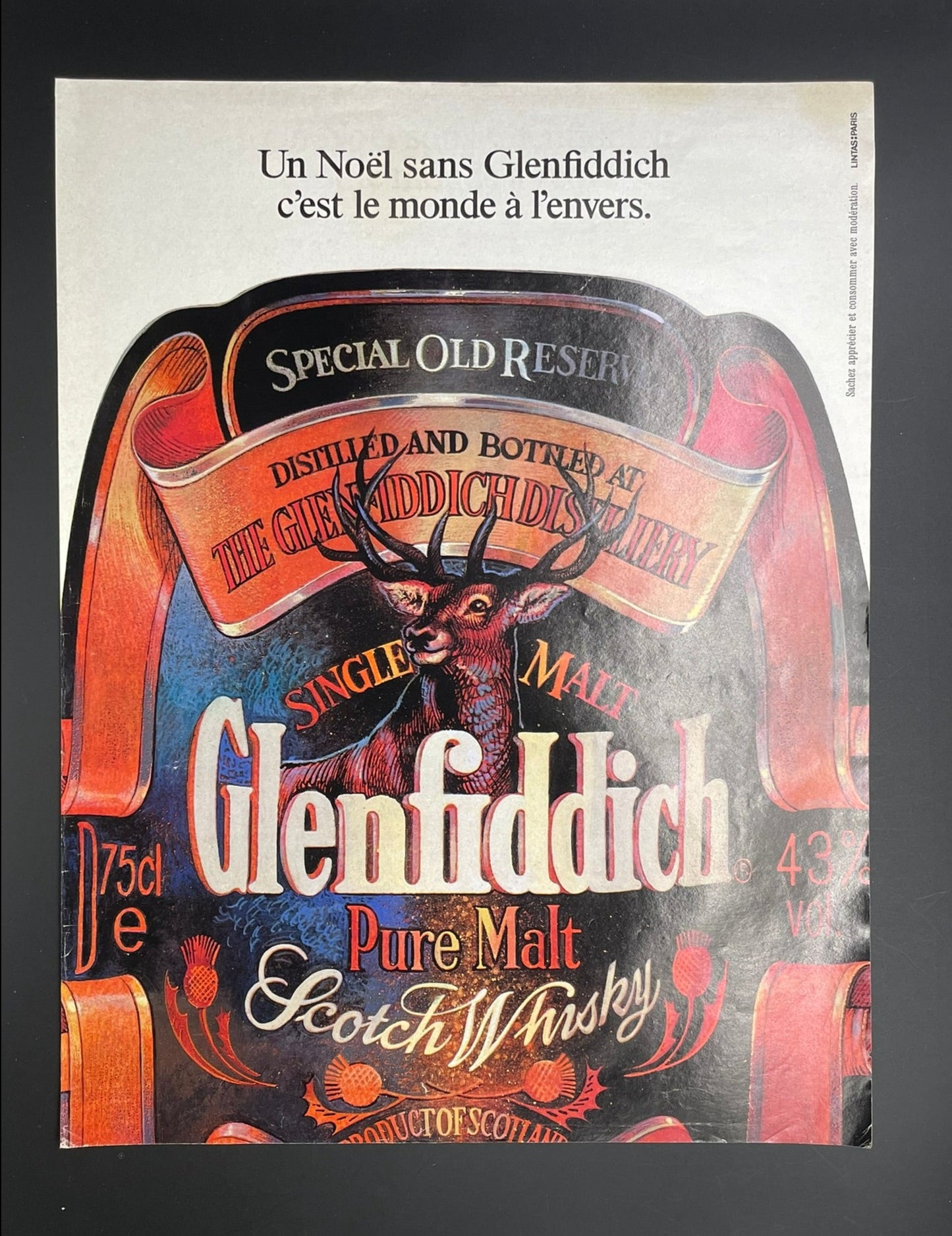 Publicité - Alcool - Glenfiddich - Noël - 1987