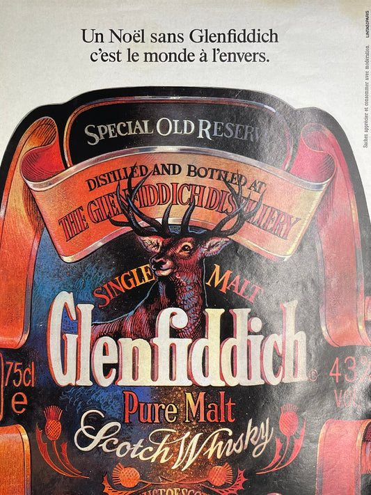 Publicité - Alcool - Glenfiddich - Noël - 1987