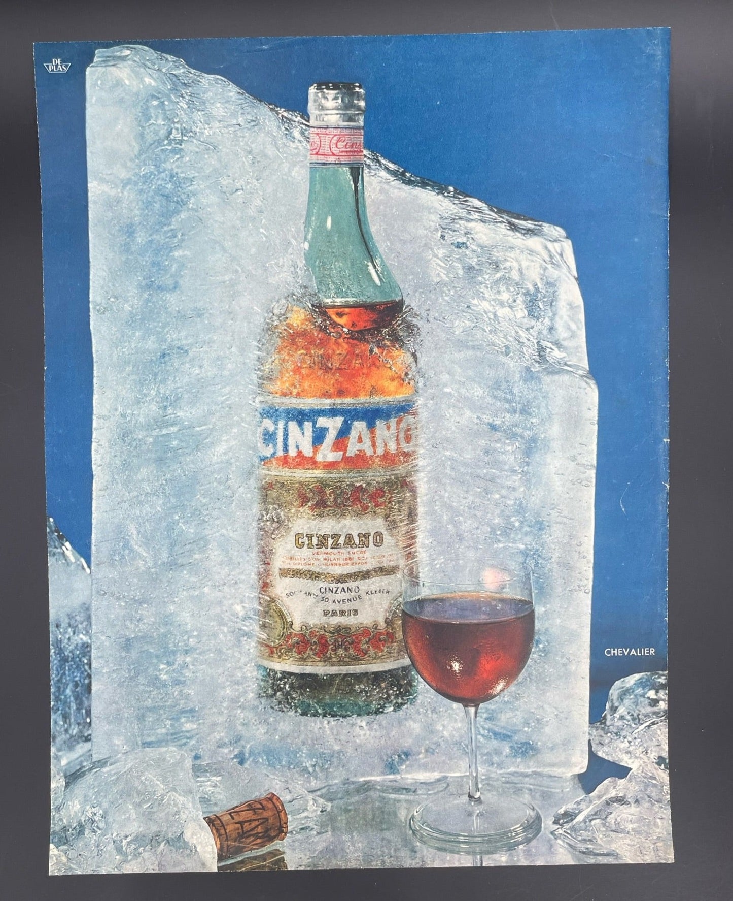 Publicité - Alcool - Cinzano - Chevalier - 1954