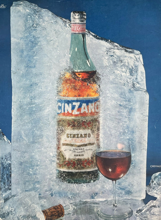 Publicité - Alcool - Cinzano - Chevalier - 1954