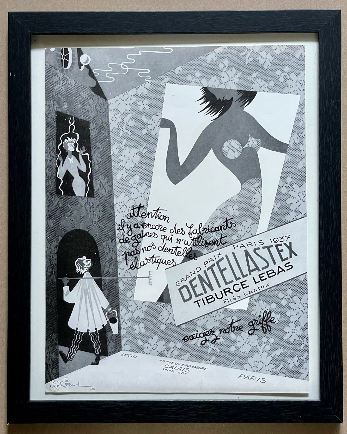 Publicité - Mode - Dentellastex - Tiburce Lebas - 1950