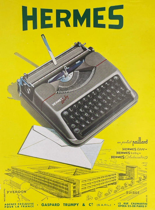 Publicité - Ecriture - Hermes Baby - 1951