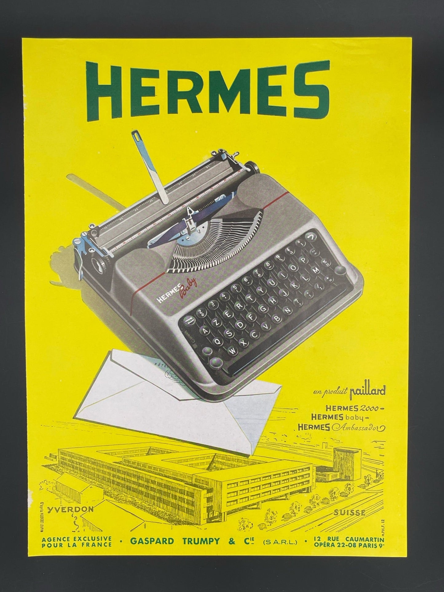 Publicité - Ecriture - Hermes Baby - 1951