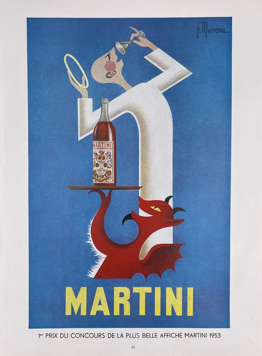 Publicité - Alcool - Martini - Marcou - 1954