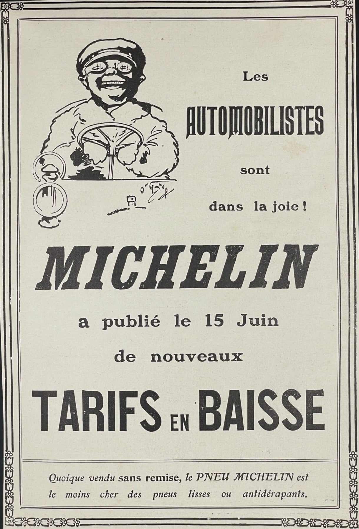 Publicité - Automobile - Accessoires - Michelin - 1909