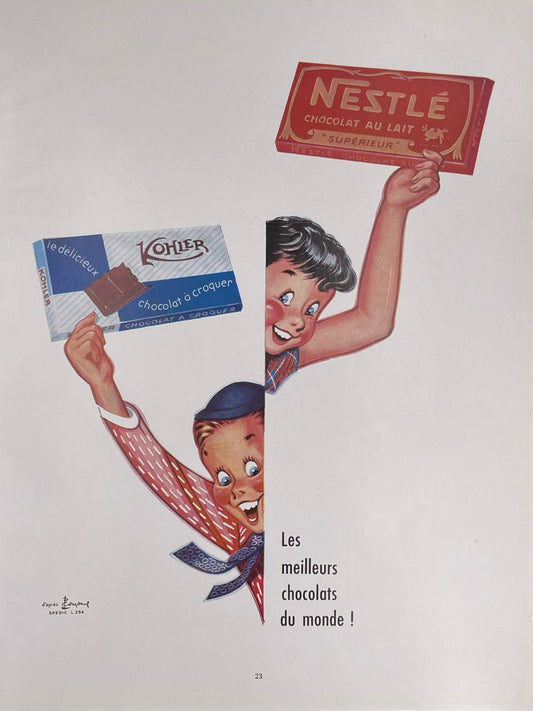 Publicité - Epicerie - Nestlé Koelher - Pierre Couronne  -1954