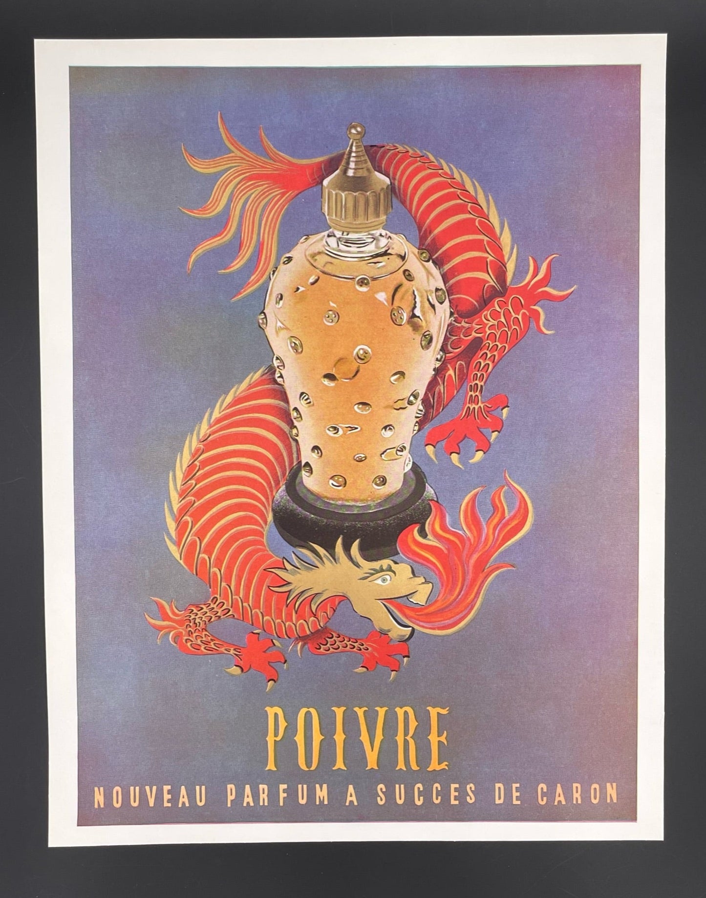 Publicité - Parfum - Caron - Poivre Dragon - 1954