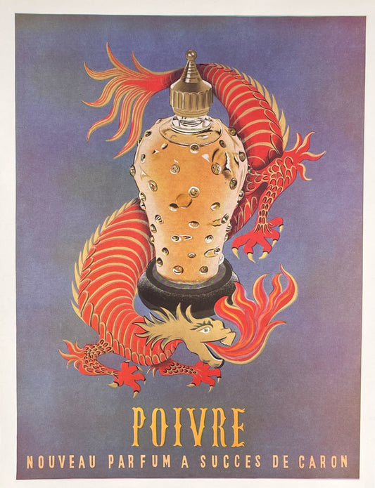 Publicité - Parfum - Caron - Poivre Dragon - 1954