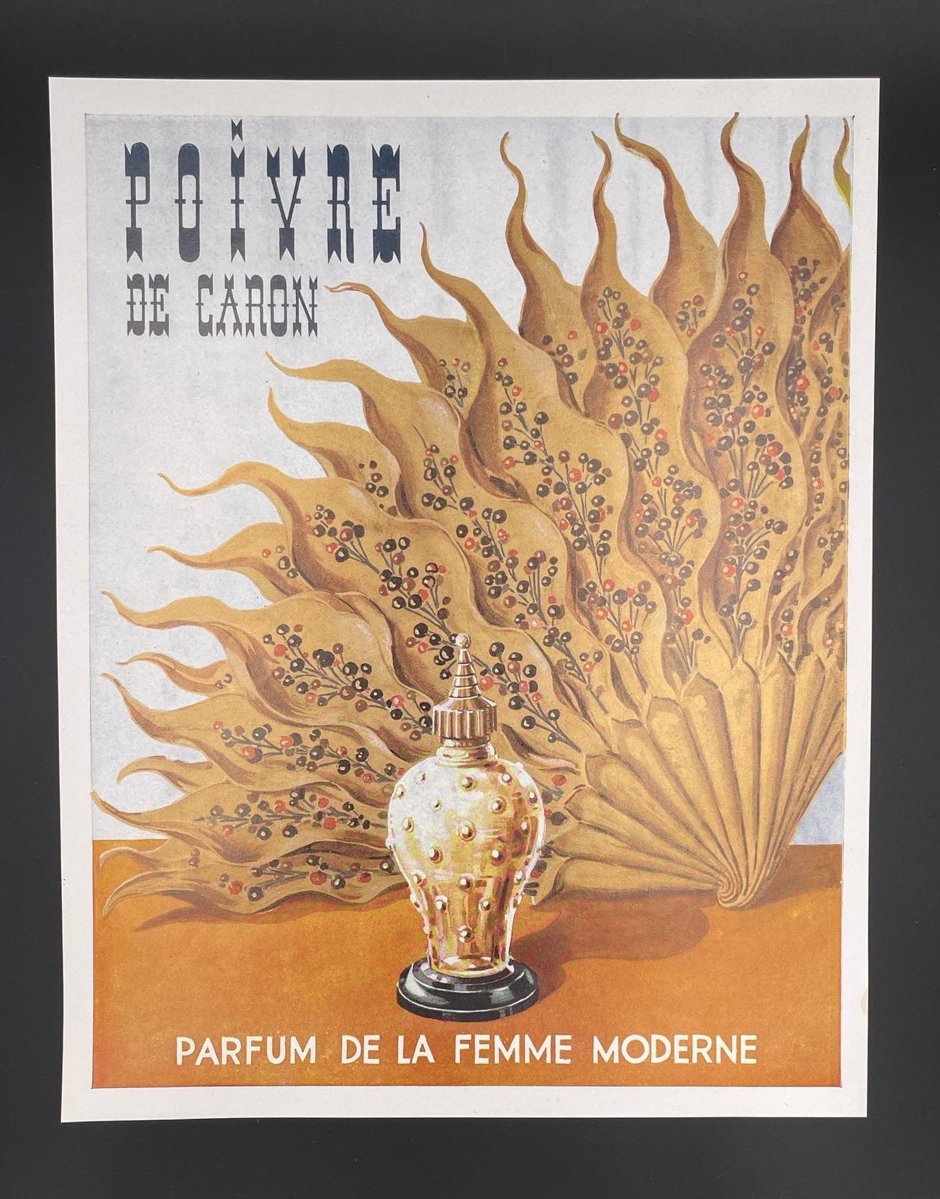 Publicité - Parfum - Caron - Poivre eventail - 1955