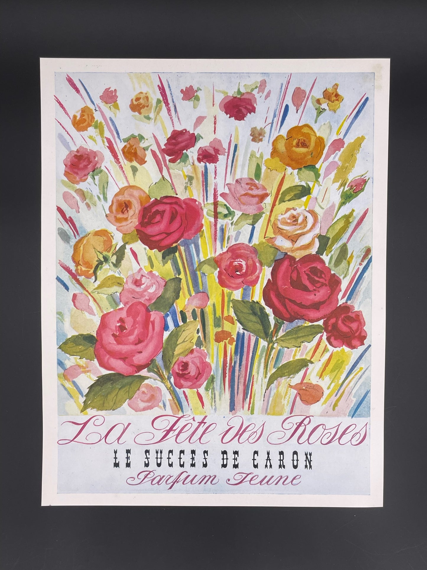 Publicité - Parfum - Caron - Fête des roses - 1950