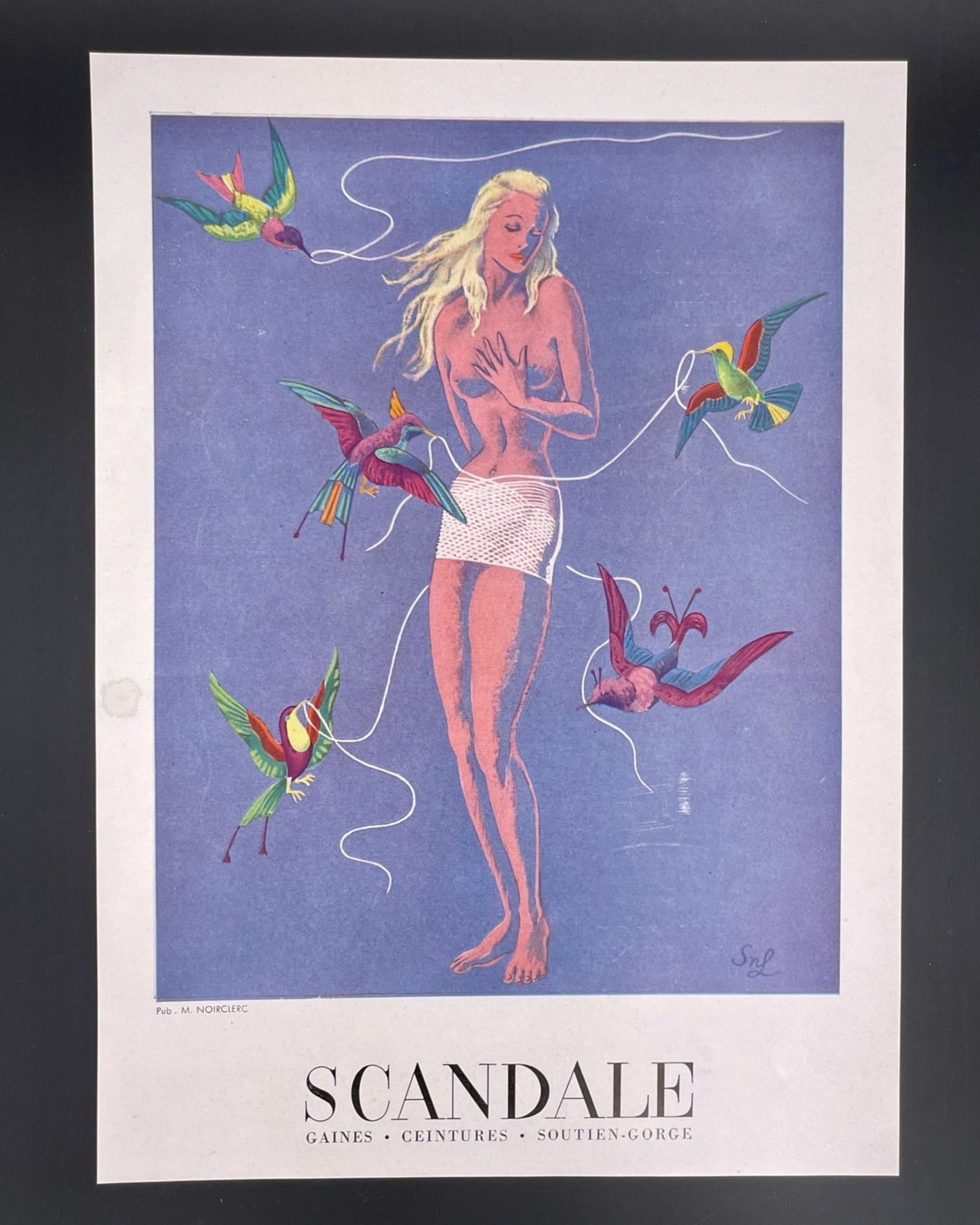 Publicité - Mode - Lingerie - Scandale - Lesage - 1950