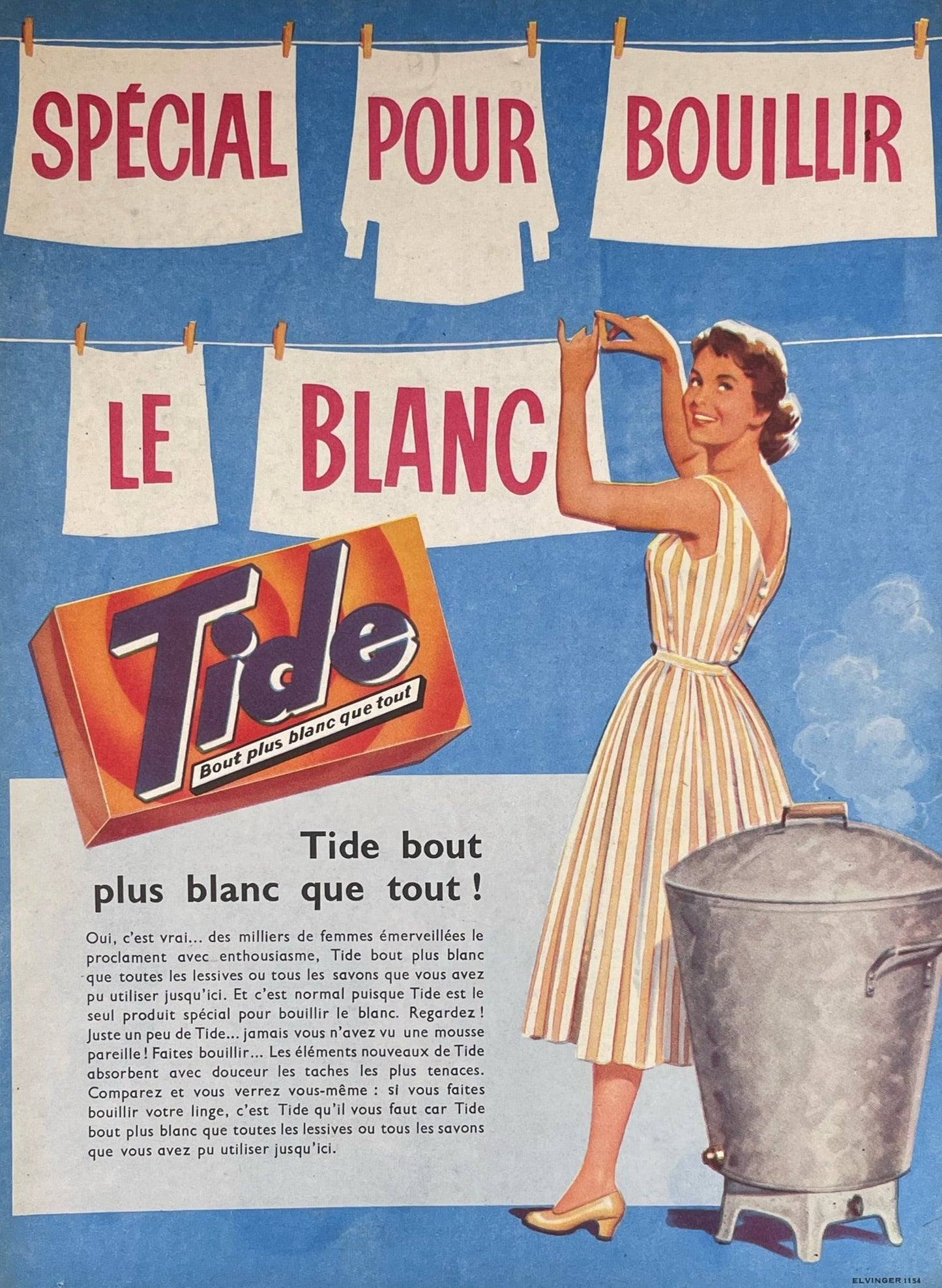 Publicité - Lessive - Tide -1956