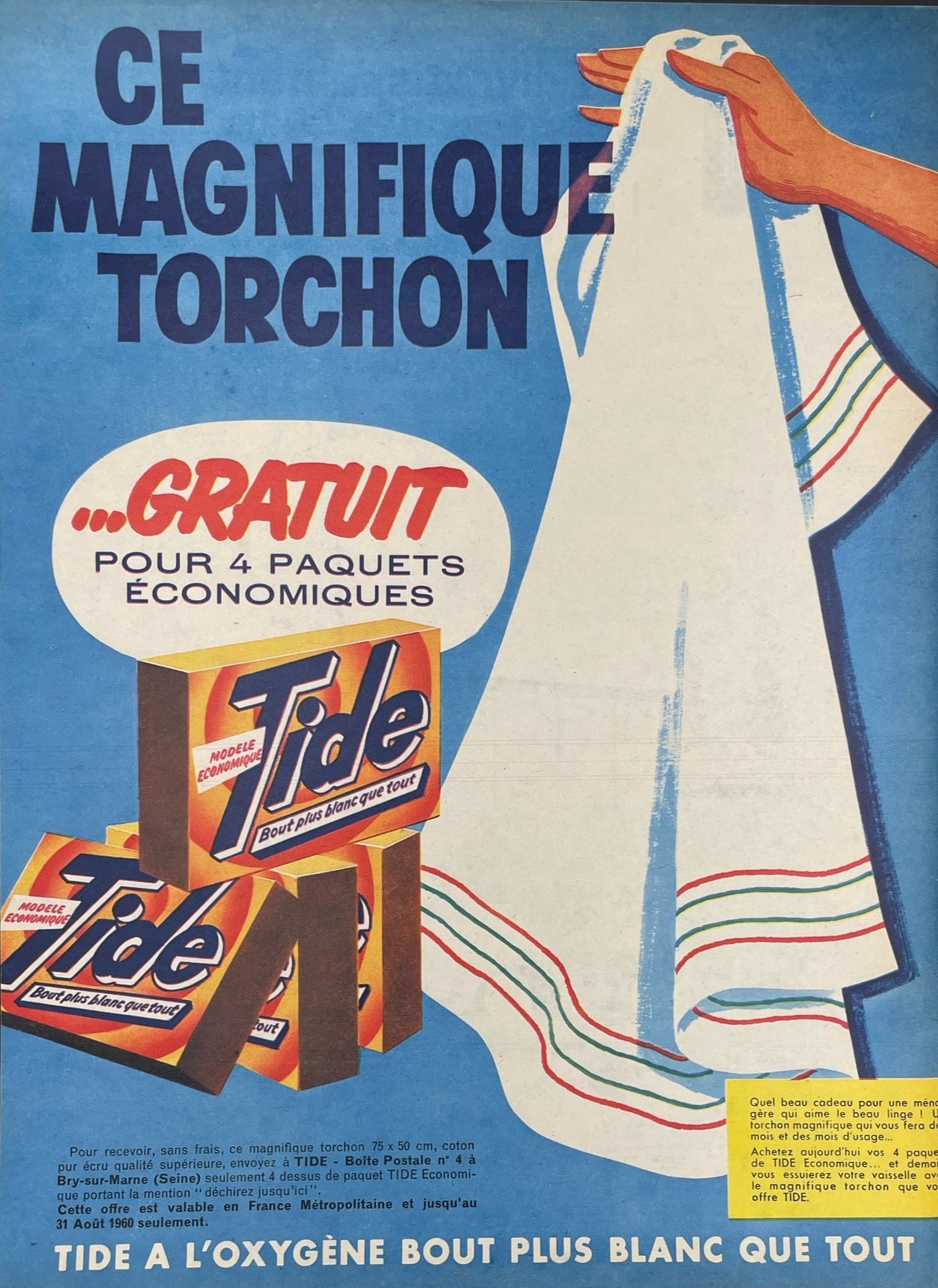 Publicité - Lessive - Tide - 1960