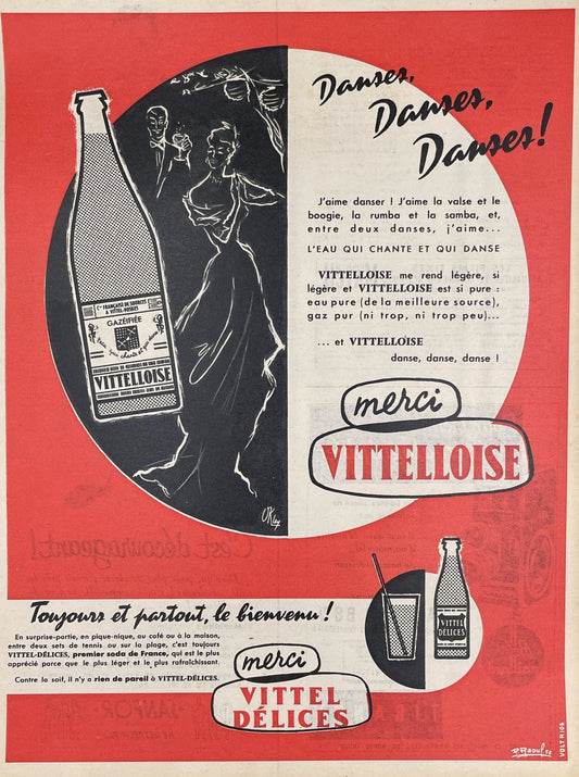 Publicité - Boisson - Vittelloise - P. Raoul - 1956