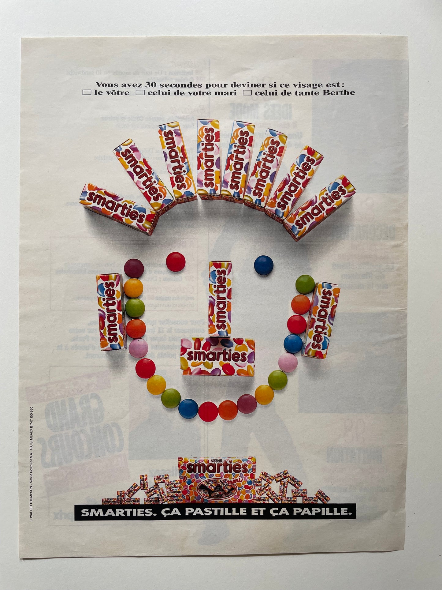 Publicité - Epicerie - Smarties- 1983