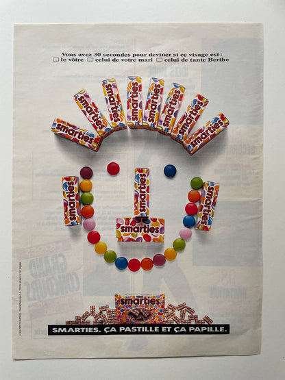 Publicité - Epicerie - Smarties- 1983