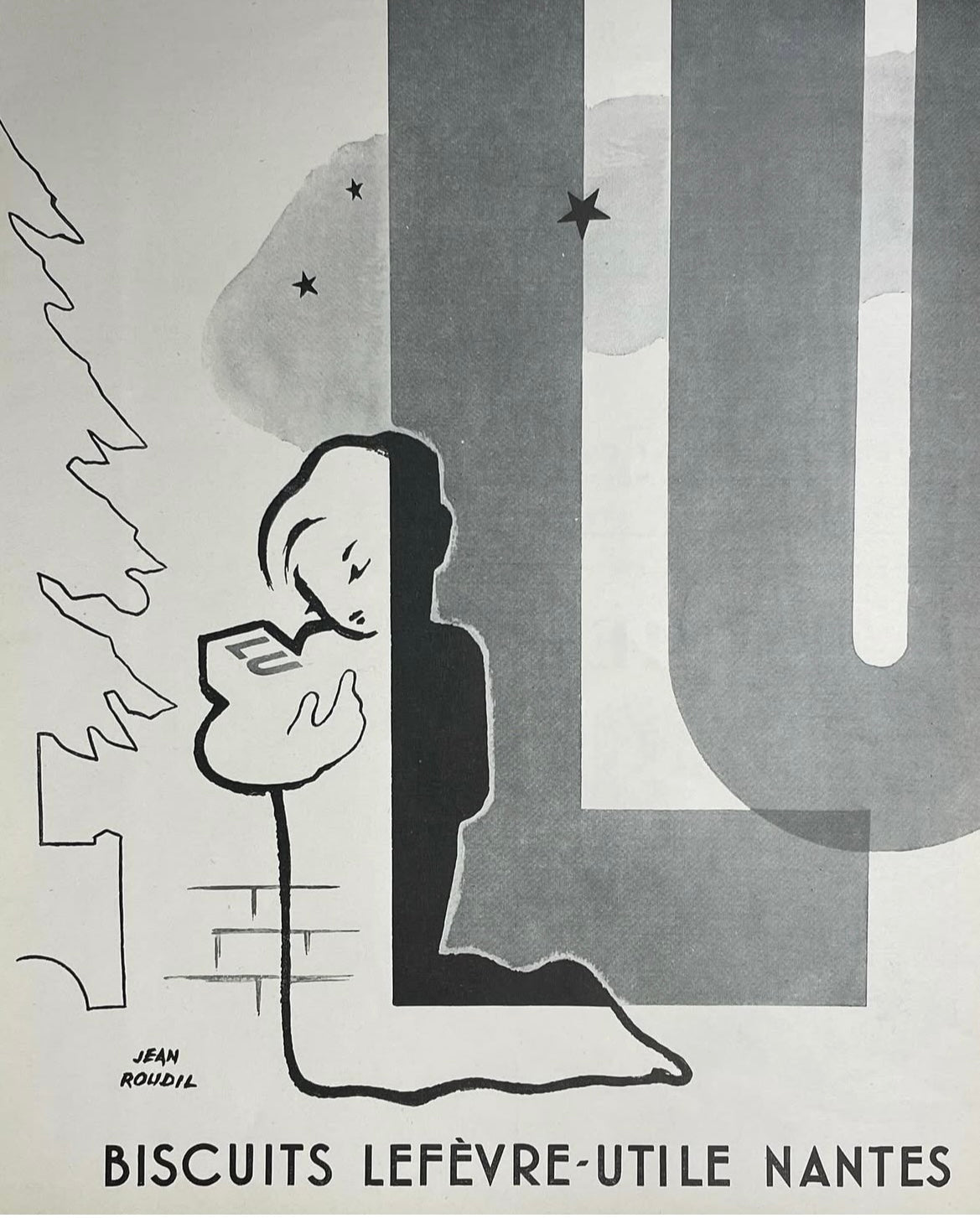 Rétro Réclame -  pub épucerie vintage LU Noël 1951