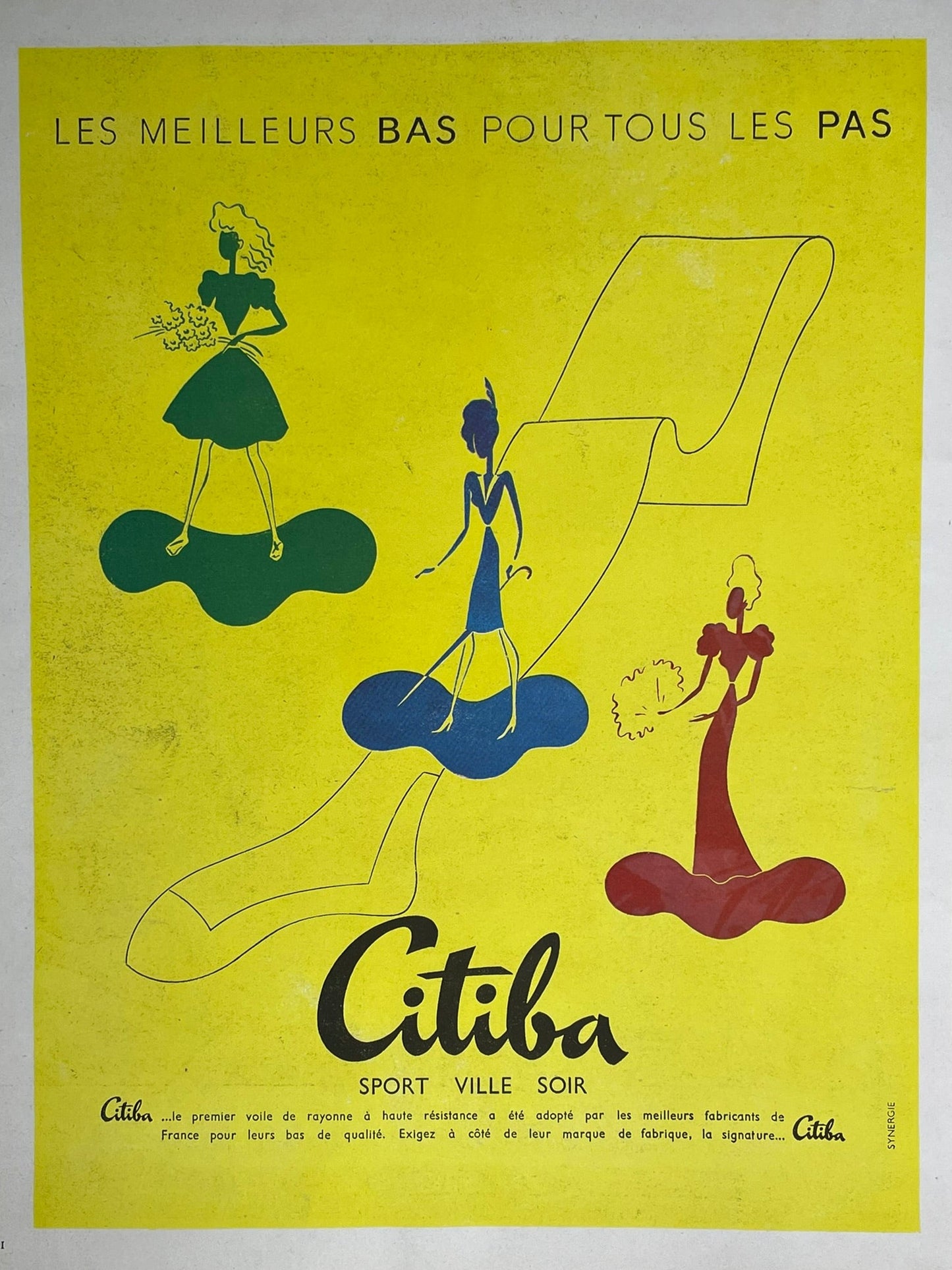 Publicité - Mode - Lingerie - Bas Citiba - 1945