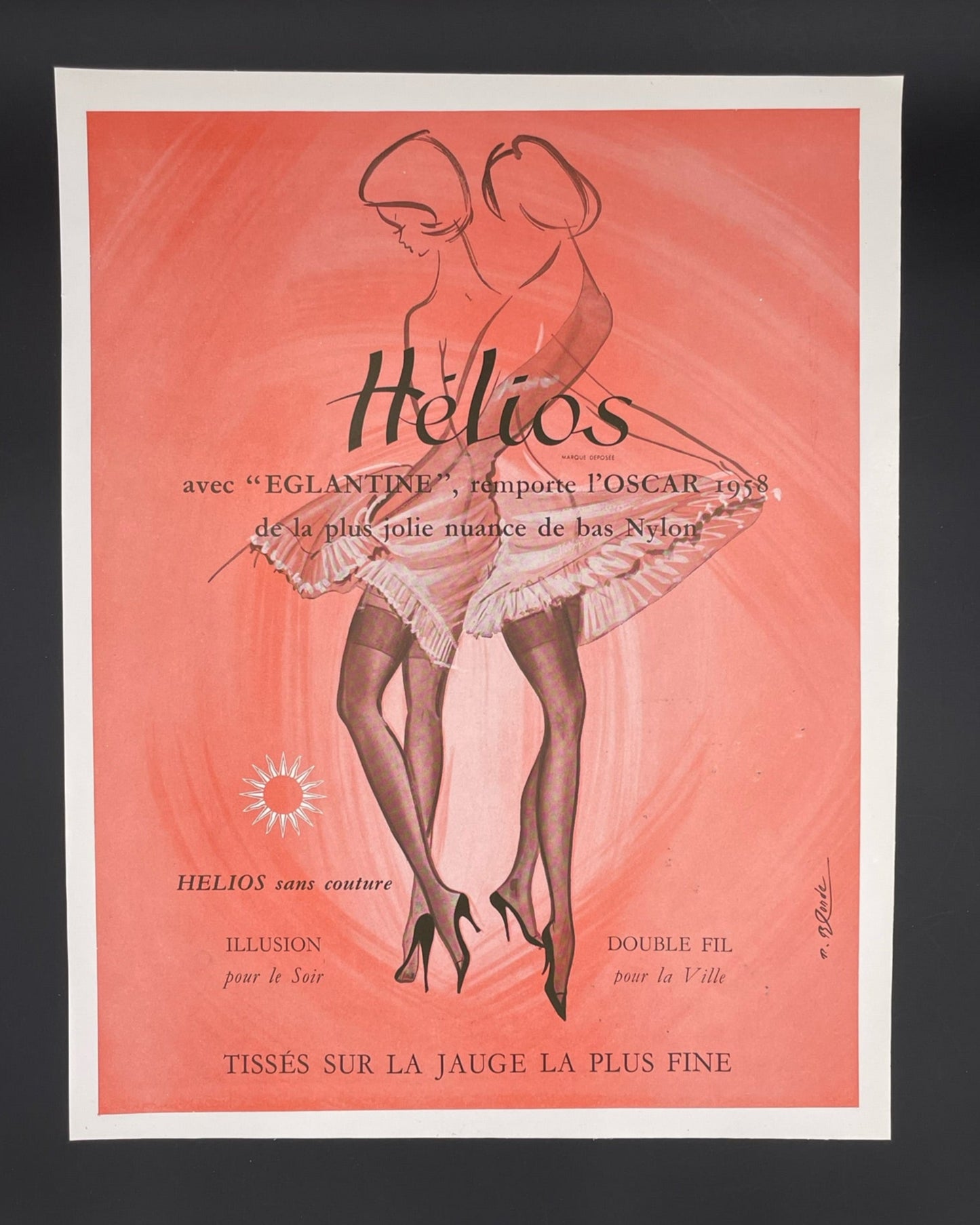Publicité - Mode - Hélios - Roger Blonde - 1958